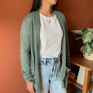 NWT: GAP Green Long & Loose Cardigan